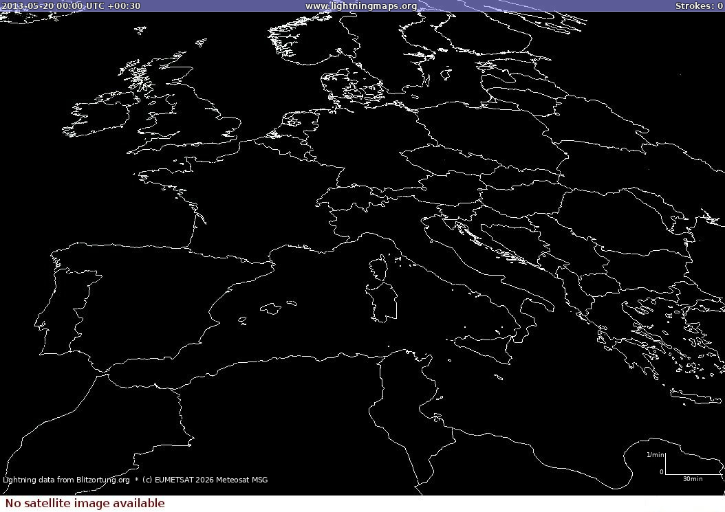 Lightning map Sat: Clouds/Rain 2013-05-20 (Animation)
